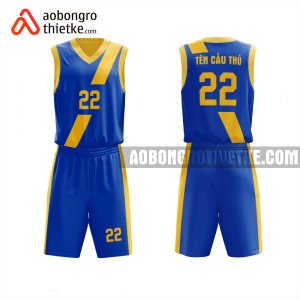 Mẫu quần áo bóng rổ Trường Phổ thông Năng Khiếu, Đại học Quốc gia TP.HCM màu xanh thiết kế ABR936