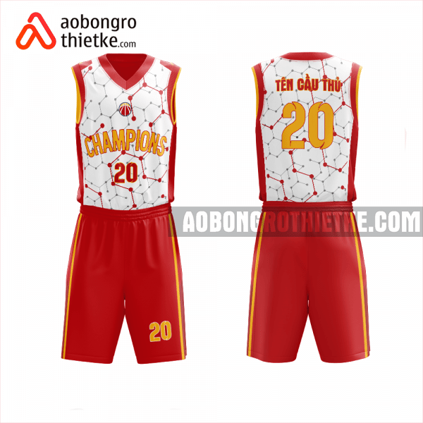 Mẫu quần áo bóng rổ Trường THPT Bùi Thị Xuân màu đỏ thiết kế ABR948