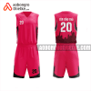 Mẫu trang phục thi đấu bóng rổ Trường THPT Bình Phú màu hồng thiết kế ABR963