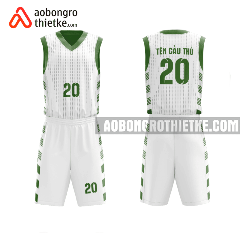 Mẫu đồ bóng rổ Trường THPT Dương Văn Thì màu xanh lá thiết kế ABR1014