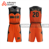 Mẫu đồ bóng rổ Trường THPT Nguyễn Huệ màu cam thiết kế ABR1010