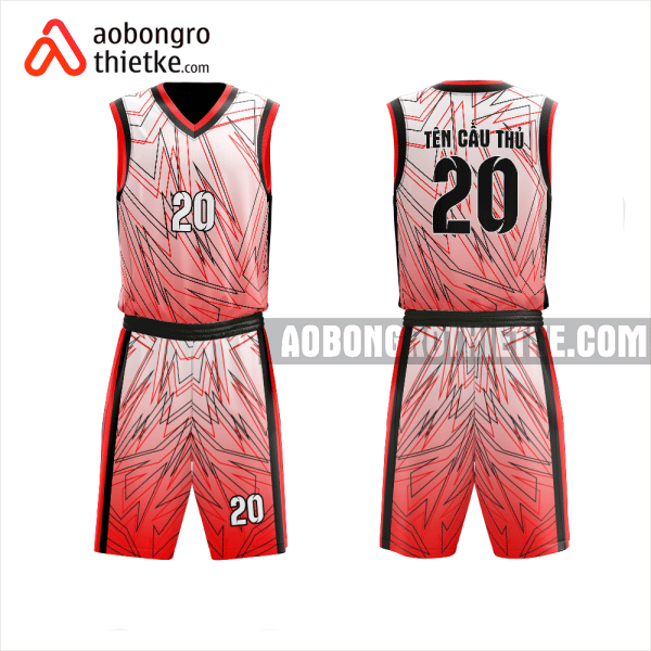 Mẫu đồng phục bóng rổ Trường THPT Hiệp Bình màu đỏ thiết kế ABR1017
