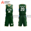 Mẫu đồng phục bóng rổ Trường THPT Lê Minh Xuân màu xanh lá thiết kế ABR1025