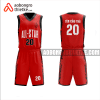 Mẫu đồng phục bóng rổ Trường THPT Trần Văn Giàu màu đỏ thiết kế ABR989
