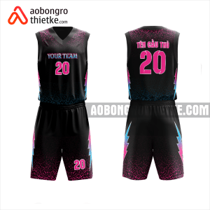 Mẫu quần áo bóng rổ Trường THPT Cần Thạnh màu hồng thiết kế ABR1028