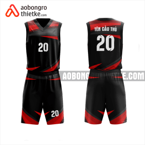 Mẫu quần áo bóng rổ Trường THPT Lý Thái Tổ màu đỏ thiết kế ABR1096