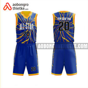 Mẫu quần áo bóng rổ Trường THPT Nguyễn Hiền màu xanh dương thiết kế ABR980