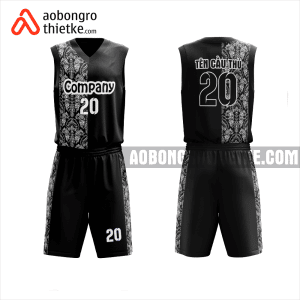 Mẫu đồ bóng rổ Trường THPT Nguyễn Hữu Tiến màu đen thiết kế ABR1042