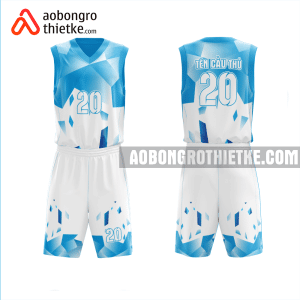 Mẫu đồng phục bóng rổ Trường THCS - THPT Đông Du màu xanh da trời thiết kế ABR1073