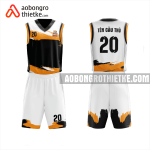 Mẫu đồng phục bóng rổ Trường THPT Bình Chánh màu cam thiết kế ABR1021