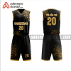 Mẫu đồng phục bóng rổ Trường THPT Nguyễn Chí Thanh màu nâu thiết kế ABR997