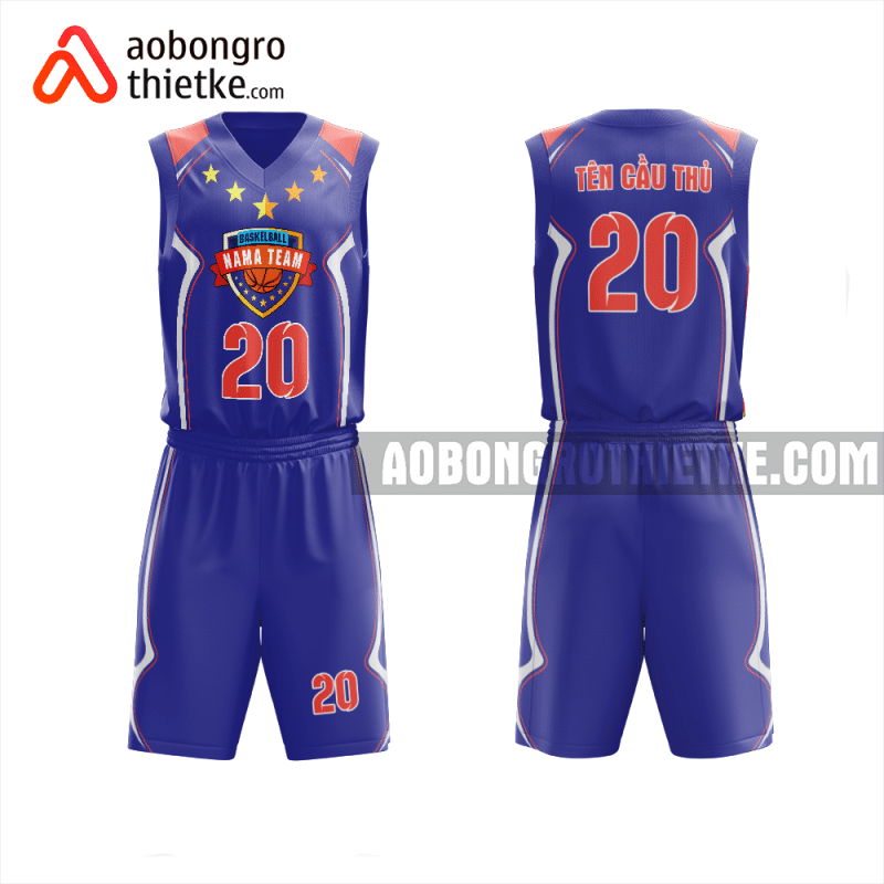 Mẫu quần áo bóng rổ Trường THCS, THPT Quang Trung Nguyễn Huệ màu tím thiết kế ABR1060