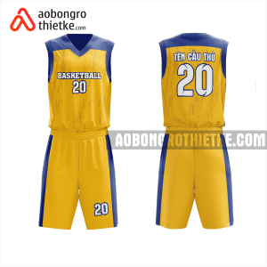 Mẫu quần áo bóng rổ Trường THPT An Lạc màu vàng thiết kế ABR1004