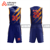 Mẫu quần áo bóng rổ Trường THPT Long Trường màu xanh tím than thiết kế ABR1012