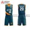 Mẫu quần áo bóng rổ Trường THPT Đông Dương màu xanh ngọc thiết kế ABR1080