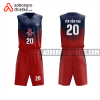 Mẫu quần áo bóng rổ Trường THPT Phong Phú màu đỏ thiết kế ABR1024