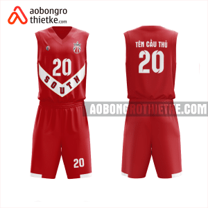 Mẫu quần áo bóng rổ Trường THPT Quang Trung màu đỏ thiết kế ABR1032