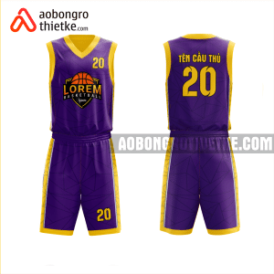 Mẫu quần áo bóng rổ Trường THPT Tam Phú màu tím thiết kế ABR1016