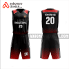 Mẫu đồng phục bóng rổ Trường tiểu học - THCS - THPT Nam Mỹ màu đỏ thiết kế ABR1093