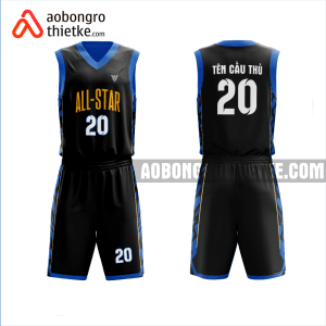 Mẫu quần áo bóng rổ Trường THCS - THPT Đức Trí màu đen thiết kế ABR1064