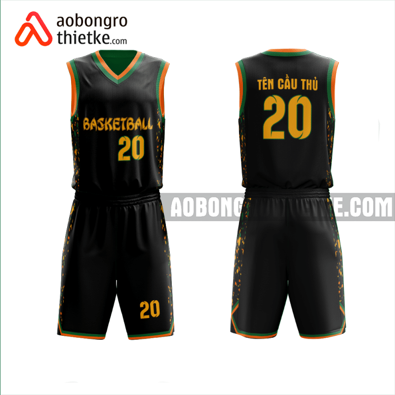 Mẫu quần áo bóng rổ Trường THPT Bình Chiểu màu đen thiết kế ABR1020