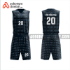 Mẫu đồng phục bóng rổ Trường THCS & THPT Đăng Khoa màu đen thiết kế ABR1053