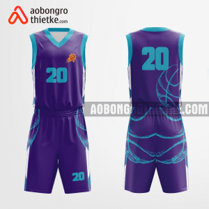 Mẫu quần áo thi đấu Đội Bóng rổ Phoenix Suns 2023 màu tím ABR1179